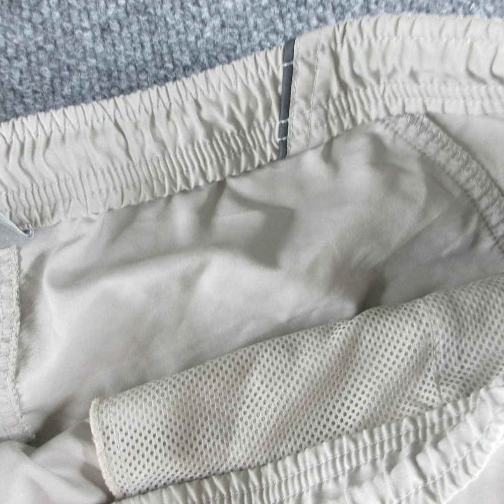 Nike‎ Swim Shorts Mens M Beige Cargo 12 Inseam Lined Quick Dry Athletic Trunks